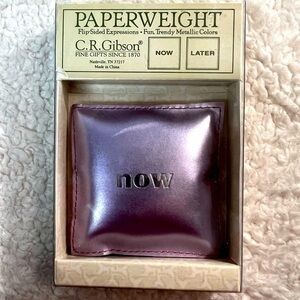 C.R. Gibson "Now | Later" Paperweight Flip-Sided Expressions